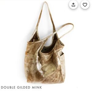 Rough & Tumble Leather Double Gilded Mink Tote